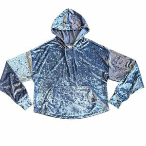 Spyder Crushed Velvet Hoodie – Women’s Medium – Blue